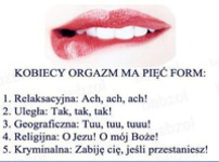 Kobiecy orgazm ma pięć form :)