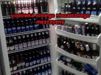 Lodówka silnego niezależnego mężczyzny