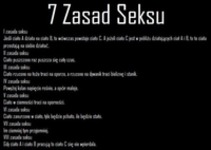 Poznaj koniecznie 7 zasad SEKSU- hmmm co wy na to haha