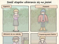 Sześć etapów ubierania się na jesień :D