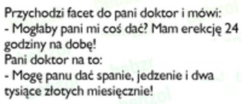 Przychodzi facet do pani doktor