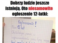 niesamowite ogłoszenie