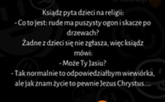 Ksiądz pyta dzieci na religii :D