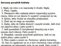 " Sercowy poradnik kobiety" HEHE prześmiewczo o kobietach