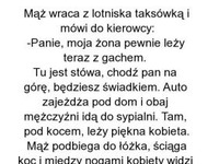 Mąż wraca z lotniska taksóką i zakłada się  z kierowcą :D