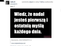 On z nią zerwał, ale ona nadal wstawia mu na facebooku takie rzeczy jak...