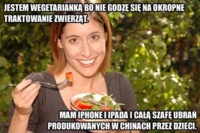 Jestem wegetarianką, ale...