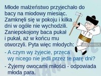 Baca zaciekawiony pyta młoda parę dlaczego nie jedzą ;) ZOBACZ co odpowiedzieli!