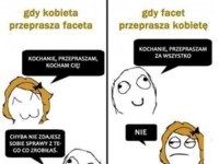 Przepraszanie - Kobieta vs Facet! haha DOBRE :D