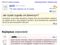 Koleś nie wie ''Jak czytać sygnały od dziewczyn'' haha dobre! :)