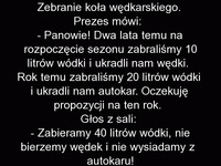 Zebranie koła wędkarskiego z ustaleniami tegorocznego ekwipunku na wypad. MISTRZ!