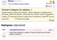 Szuka kolegów do zabawy, ale jest jeden warunek! Zobacz czego oczekuje...