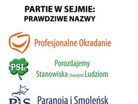 Prawdziwe nazwy w SEJMIE! Nie dajcie się zmylić! xD