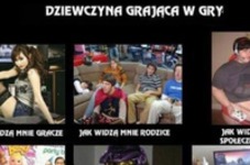 Dziewczyna grająca w GRY! Zobacz jak widzą ją INNI :D