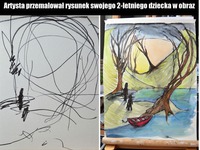 Artysta przemalował rysunek swojego dziecka