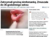 Zatrzymali nimfomankę!