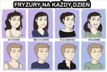 Fryzury na każdy dzień! Kobieta vs Męzczyzna :D