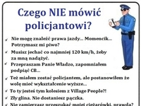 czego nie mowic