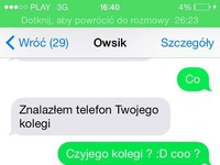 Owsik zgubił telefon :)