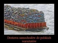 Dostawa samochodów do polskich warsztatów