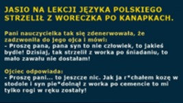 Jasio na lekcji języka POLSKIEGO strzelił z woreczka po kanapkach! HAHA :D