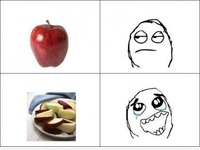 Uwielbiam pokrojone jabłka :D