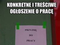 przyjmę do pracy