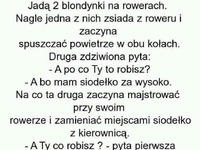 BLONDYNKI jadą na rowerach. Nagle jedna spuszcza powietrze z kół, a druga na to... HAHA!